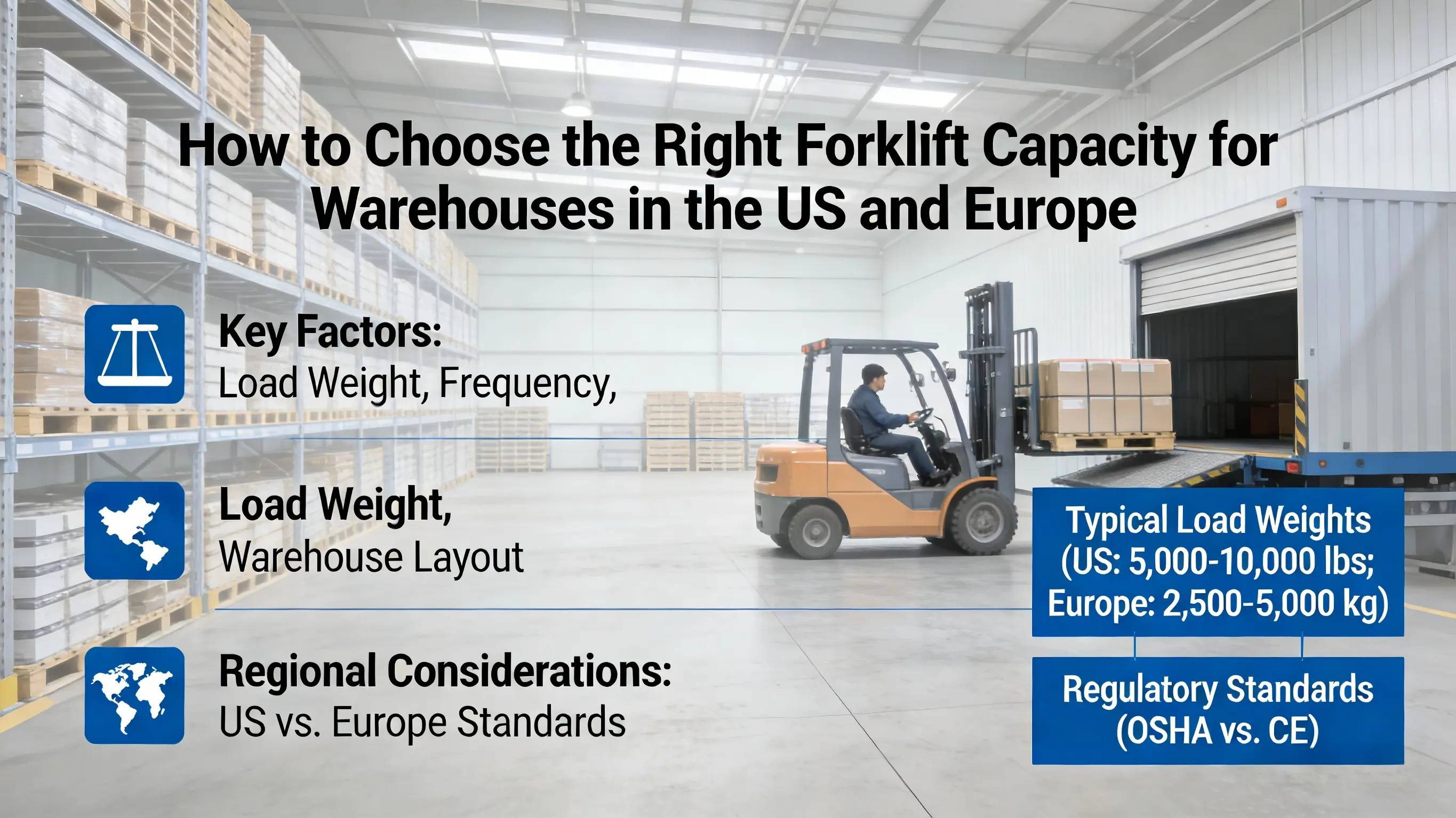 How to Choose the Right Forklift Capacity for Warehouses in the US and Europe